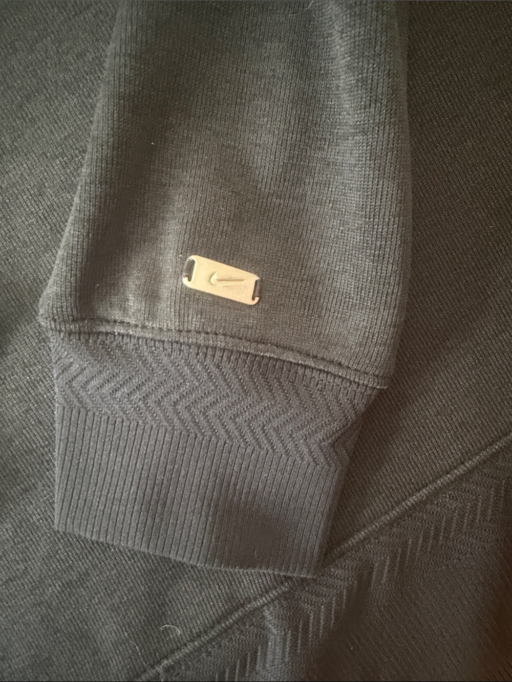 Nike x Malbon Men's Black Quarter-Zip Sweater knit- dri-fit - Picture 3 of 4